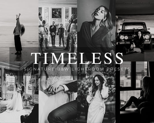 TIMELESS - The Cinematic Black & White Preset Pack (5 presets)